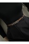 Icon Square Patterned Silver Buckle Model Women's Belt Waist Belt Coat Belt Dress Belt