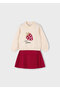Red Girl's Sweater Skirt Set 4932 - 4
