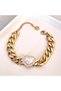 Zircon Stone Heart Steel Heart Thick Chain Steel Bracelet - 4