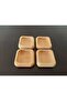 4 Pieces Bamboo Snack Bowl Bamboo Nut Plate - Square Snack Bowl - 4