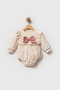 Gale Long Sleeve Lace Detailed Special Occasion Holiday Baby Girl Romper - 3
