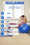 65 cm Pilates Ball and Pump Set |   Suitable for Height 155-170 cm Durable Anti-Slip Blue - 7