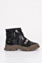 Cnf 0574 Parachute Fabric Front Zipper Detail Short Boots