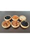 6 Pieces Bamboo Snack Bowl Bamboo Nut Plate - Round Snack Bowl