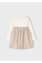 Girl's White-Beige Cargo Pocket Dress 4930 - 5