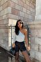 One shoulder white top - 6