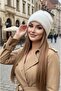 Women's Soft Furry Beanie White - 5
