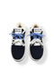 Black Color Women's Suede Sneaker Shoes with Fur Inside - 4