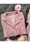 Women's Patterned Buttoned Premium Thermosoft Pajama Set with Underwear - 7