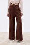 Belted Casual Trousers - Brown - 6