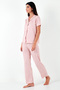 Patterned Regular Fit Shirt Collar Pajama Set Pajama Set 65750101 - 3