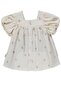 Woven Dress (Mature Flowers) Ecru - 2