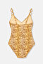Multicolor V-Neck Patterned Mayokini - 2