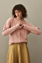 Hair Braid Crop Cardigan Pink - 4