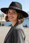 Women's Wide Brim Bohemian Style Striped Fedora Cashmere Hat - 8