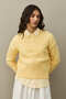 Ribbed Basic Crop Sweater Yellow - 3
