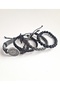 4 Pcs Leather Bracelet Compass Vegvisir Design Genuine Leather Bracelet Men's Bracelet - 4
