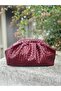 Drawstring Retro Model Claret Red Women's Shoulder Bag