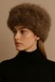 Women's Camel Hair Color Winter Faux Fur Plush Russian Ushanka Hat - 3