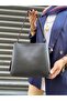Very Stylish Tassel Detailed Hand and Shoulder Bag with 2 Straps and 3 Compartments, Suitable for Daily Use - 5
