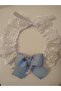 Handmade Cat and Small Dog Collar Leash with Blue Ribbon - 2