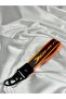 Dominar Orange Striped 19 cm Fabric Keychain Quality Auto-Moto Accessory Double Sided Printing - 3
