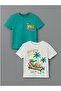 Lcw kids bicycle collar printed boys' t-shirt 2-pack - 7