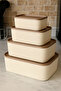 12-Piece Stylish Multi-Cream Coffee Storage Container and Breakfast Serving Tray - 2