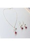 Gold Plated Rose Necklace Earring Set Gift Set Gift for Lover Gift for Mother - 6