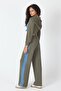 Whatsup Denim Detailed Hooded Crop Tracksuit Set - Blue-Green - 5