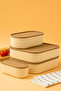 12-Piece Stylish Multi-Cream Coffee Storage Container and Breakfast Serving Tray - 3