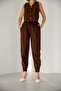 Women's Corduroy Pocketed Elastic Waist Jogger Pants - 2