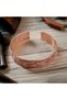 Handmade Copper Bracelet Copper Bracelet Suitable for Clothing Color Tiger Eye Natural Stone Copper - 2