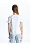 Modanova Sezon White Crew Neck Women's T-Shirt - 6
