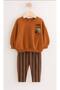 Unisex Children's Printed Top and Bottom Tracksuit Set - 2