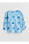 Blue Crew Neck Sonic Printed Boys Pajama Set - 2