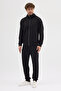 Compact Cotton Comfort Fit Men's Hooded Plain Tracksuit Set Dawrazz-3021 - 4