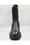 59311 5K Black Genuine Leather Elastic Women's Urban Chelsea Boots - 6