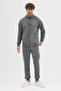 Compact Cotton Comfort Fit Men's Hooded Tracksuit Set Dawrazz-3042 - 3