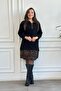 Sweat Dress with Skirt and Collar Flannel Detail - 5