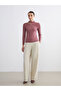 Pink Window Detailed Soft Touch Women's T-Shirt - 2