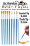 Paint Brush Cut and Round Tip 10Pcs Synthetic Brush Economical Watercolor Acrylic Paint Gouache Paint