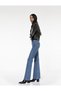High Waist Buttoned Pockets Slim Fit Spanish Leg Jeans - Flare Jeans - 3
