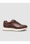 Laurino Genuine 100% Leather Brown Lace-Up Men's Sports Shoes