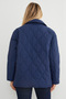 Water Wave Patterned Oversized Buttoned Coat - 4