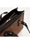 Women's Tan Suede Look Handbag - 3