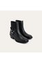 Women's Black Buckle Leather Boots