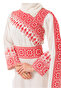 Hijab Dress Palestine Embroidered Sloping Shoulder Long Open Sleeves Black M-3Xl - 3