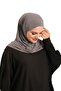 وشاح مينك عملي جاهز للارتداء مع عظام داخلية، وشاح محتشم مزدوج ساندي فلات 2501_10 - 3