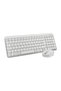 MK250 Kablosuz Bluetooth Kablosuz Klavye ve Mouse Seti Beyaz